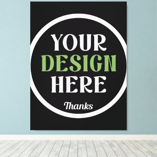 aangepaste, unieke, strakke & minimalistische hers canvas afdruk (Insitu (Houten vloer))