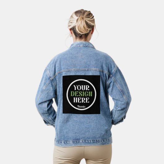 aangepaste, unieke, strakke & minimalistische hers denim jacket (Model)