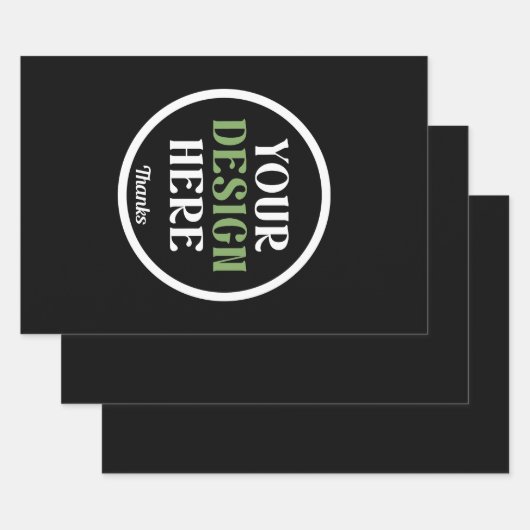 aangepaste, unieke, strakke & minimalistische hers inpakpapier vel (Set)