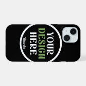 aangepaste, unieke, strakke & minimalistische hers iPhone 15 case (Achterkant horizontaal)