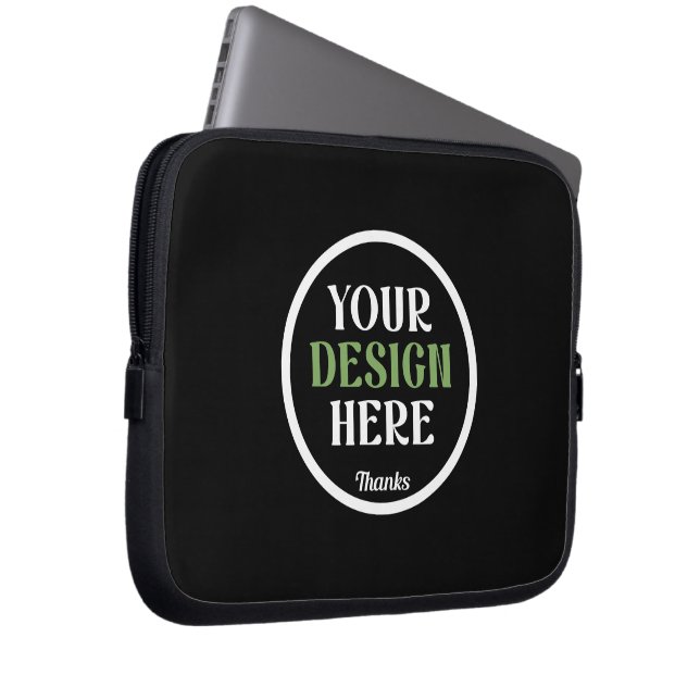 aangepaste, unieke, strakke & minimalistische hers laptop sleeve (Voorkant Rechts)