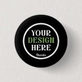 aangepaste, unieke, strakke & minimalistische hers ronde button 3,2 cm (Voorkant)