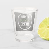 aangepaste, unieke, strakke & minimalistische hers shot glas (Achterkant)