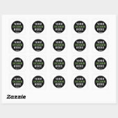 aangepaste, unieke, strakke & minimalistische hers vierkante sticker (Vel)