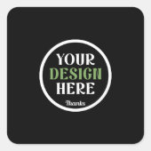 aangepaste, unieke, strakke & minimalistische hers vierkante sticker (Voorkant)