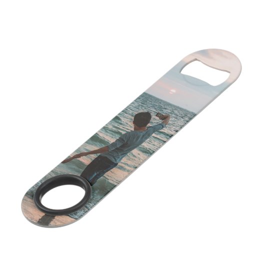 Aangepaste, unieke streepjescode speed flessenopener (Achterkant Gekanteld)