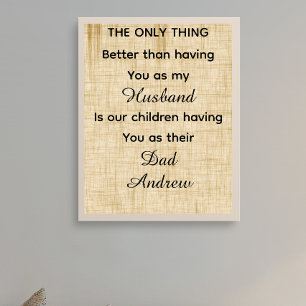 Aangepaste unieke vaderdagboodschap  poster