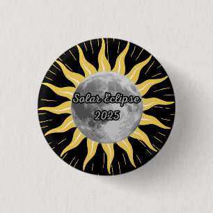 Aangepaste unieke Zonsverduistering 2025 Ronde Button 3,2 Cm