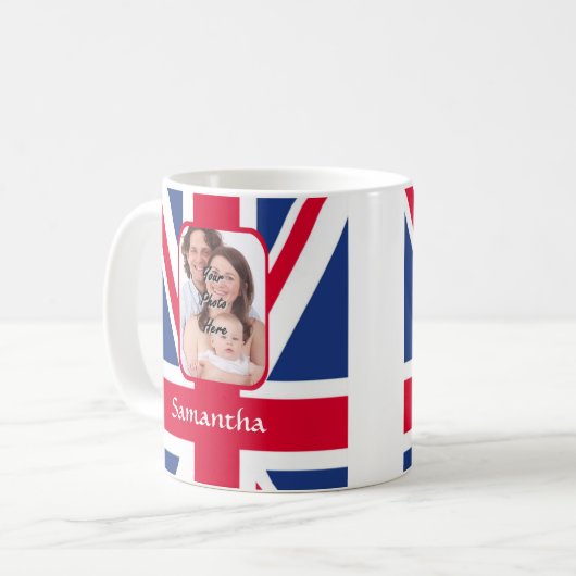 Aangepaste unijack koffiemok (Voorkant links)