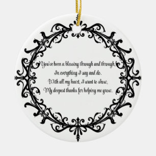 Aangepaste Unisex Flourish Mentor Bedankt Keramisch Ornament