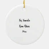 Aangepaste Unisex Flourish Mentor Bedankt Keramisch Ornament (Achterkant)