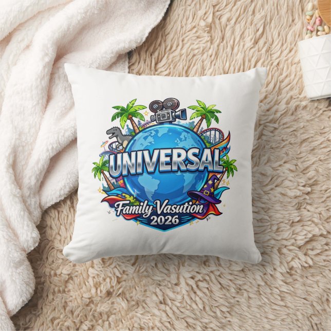 Aangepaste Universal Florida Familie Vakantie 2026 Kussen (Deken)