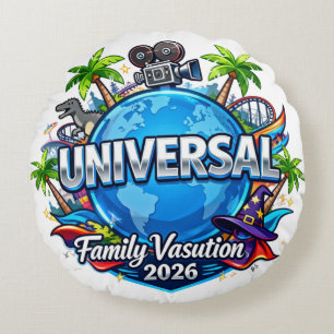 Aangepaste Universal Florida Familie Vakantie 2026 Rond Kussen