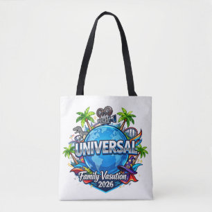Aangepaste Universal Florida Familie Vakantie 2026 Tote Bag