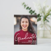 Aangepaste Universiteit Afgestudeerde Foto met Jaa Aankondiging (Staand voorkant)