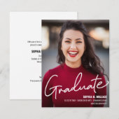 Aangepaste Universiteit Afgestudeerde Foto met Jaa Aankondiging (Voorkant / Achterkant)