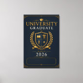 Aangepaste Universiteit Afgestudeerden Klas van 20 Canvas Afdruk (Voorkant)
