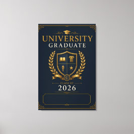 Aangepaste Universiteit Afgestudeerden Klas van 20 Canvas Afdruk