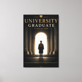 Aangepaste Universiteit Afgestudeerdenklas 2026 Canvas Afdruk