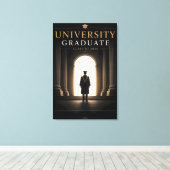 Aangepaste Universiteit Afgestudeerdenklas 2026 Canvas Afdruk (Insitu (Houten vloer))