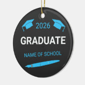 Aangepaste universiteit afstuderen 2026 keramisch ornament (Links)