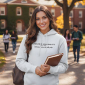 Aangepaste Universiteit Naam Jaar Hoofdvak Ontwerp Hoodie