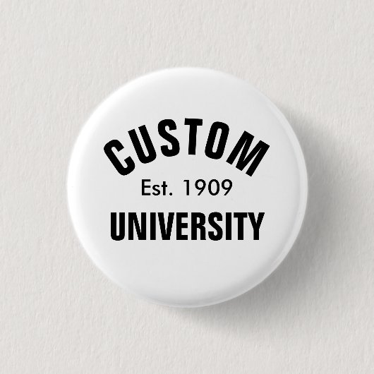 Aangepaste Universiteit Schatting Ronde Button 3,2 Cm (Voorkant)