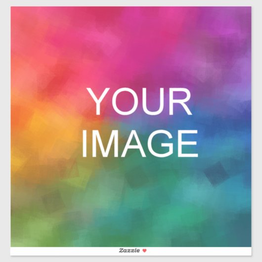 Aangepaste upload Afbeelding foto of Logo Sjabloon Sticker (Vel)