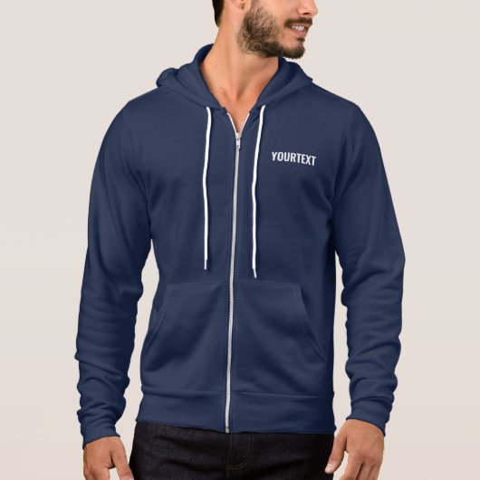 Aangepaste Upload Afbeelding Logo Foto Hier tekst  Hoodie (Voorkant)