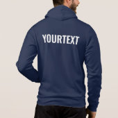 Aangepaste Upload Afbeelding Logo Foto Hier tekst  Hoodie (Achterkant)