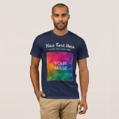 Aangepaste upload afbeelding logo tekst heren Bell T-shirt (Voorkant volledig)