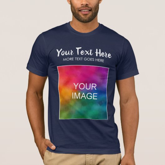 Aangepaste upload afbeelding logo tekst heren Bell T-shirt (Voorkant)