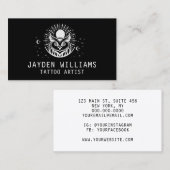 Aangepaste upload Afbeelding Zwart & Wit Tattoo Ar Visitekaartje (Voorkant / Achterkant)