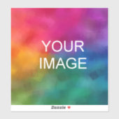 Aangepaste upload foto Afbeelding of Logo Sjabloon Sticker (Vel)