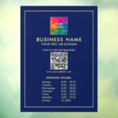 Aangepaste Upload Jouw Logo QR Code Openingsuren Raamsticker (Vel 3)