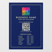 Aangepaste Upload Jouw Logo QR Code Openingsuren Raamsticker (Vel)