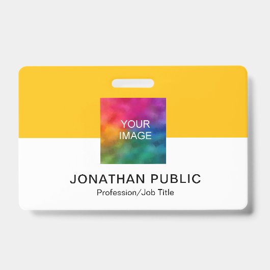 Aangepaste Upload Uw Bedrijf Logo of Medewerker Fo Badge (Voorzijde)