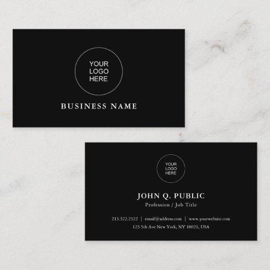 Aangepaste Upload uw eigen bedrijf Logo naar Visitekaartje (Voorkant / Achterkant)