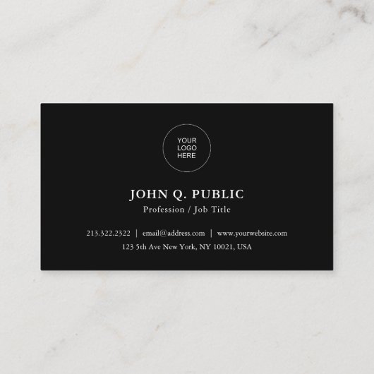 Aangepaste Upload uw eigen bedrijf Logo naar Visitekaartje (Achterkant)