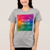 Aangepaste Upload uw eigen foto Vrouwen Athletic G Tri-Blend Shirt (Voorkant)