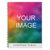 Aangepaste Upload Uw Foto Afbeelding Logo Ontwerp Notitieboek (Voorkant)