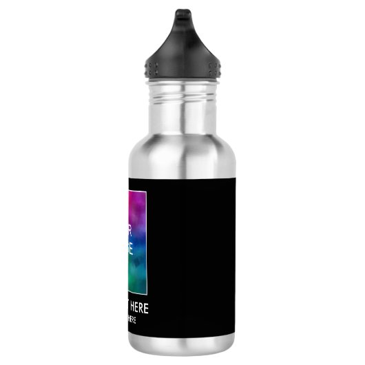 Aangepaste upload uw foto Afbeelding of Logo Sjabl Waterfles (Rechts)