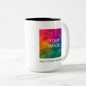 Aangepaste upload uw foto of Logo Modern Minimalis Tweekleurige Koffiemok (Voorkant rechts)