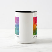 Aangepaste upload uw foto of Logo Modern Minimalis Tweekleurige Koffiemok (Center)