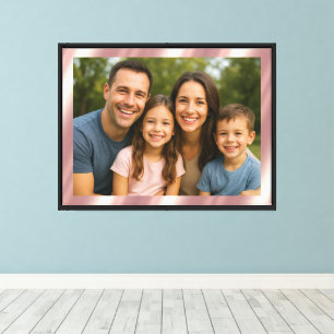 Aangepaste Upload van Eigen Foto naar Roze Goud Te Canvas Afdruk