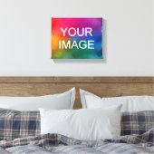 Aangepaste Upload Van Uw Afbeelding Foto Logo Canvas Afdruk (Insitu (Slaapkamer))