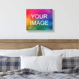 Aangepaste Upload Van Uw Afbeelding Foto Logo Canvas Afdruk