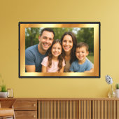 Aangepaste Upload van Uw Foto Afbeelding op Gouden Canvas Afdruk (Insitu (Woonkamer))