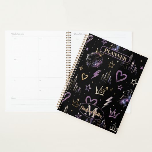 Aangepaste Urban Graffiti Kosmische Doodle Planner (Display)