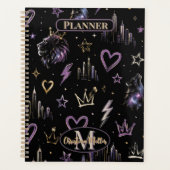 Aangepaste Urban Graffiti Kosmische Doodle Planner (Voorkant)
